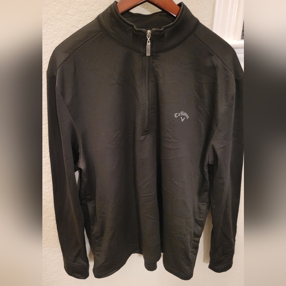 Callaway Golf Men's Size XL-Large Black & Gray 1/4 Zip Pullover Jacket EUC ⛳️